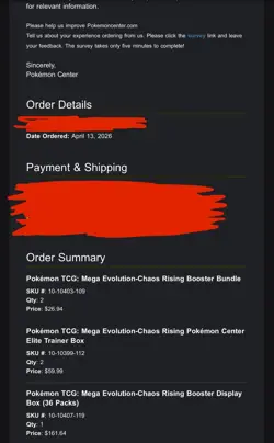 Pokemon TCG: Mega Evolution Chaos Rising Pokemon Center ETB 2X – PRESALE 5/22 - Image 2