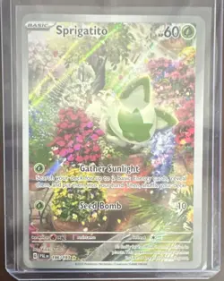 Pokemon Sprigatito 196/193 Paldea Evolved Illustration Rare Holo 60 HP - Image 1