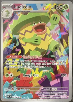 Ludicolo 095/094 Illustration Rare Phantasmal Flames Pokemon Card NM TCG - Image 1