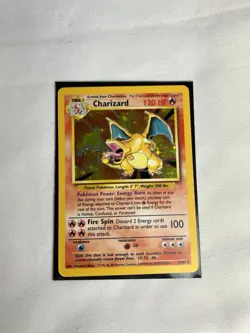 Charizard 4/102 Holo Base Set Unlimited Pokemon Near Mint (8 or 9) - Image 1