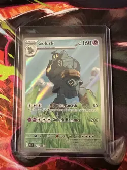 Golurk 123/086 NM – Illustration Rare Holo – 2025 Pokemon TCG S&V Black Bolt - Image 1