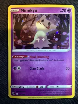 Mimikyu 081/189 Darkness Ablaze Promo Pokemon English Cosmo Holo 2018 - Image 1