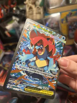 Pokemon Mega Feraligatr EX 274/217 ASCEN Full Art Holo Rare Stage 2 370HP Engli… - Image 3