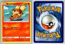 Growlithe 21 149 C SM Base Set Pokemon LP - Image 3