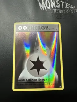 POKEMON DOUBLE COLORLESS ENERGY HOLO EVOLUTIONS 90/108 - Image 1