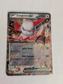 Zangoose ex 167/217 Double Rare ME: Ascended Heroes Pokemon Near Mint - Image 1