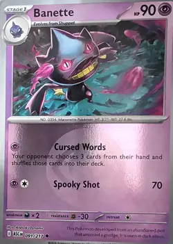 Banette - 091/217 (Energy Symbol Pattern) 091/217 ME: Ascended Heroes Pokemon NM - Image 1