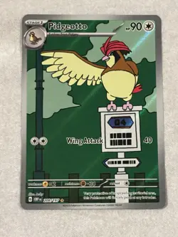 Pidgeotto 208/197 SV03: Obsidian Flames Illustration Rare Pokemon Holo NM - Image 2