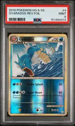 2010 Pokemon Heartgold & Soulsilver #4 Gyarados-Holo PSA 8 - Image 1