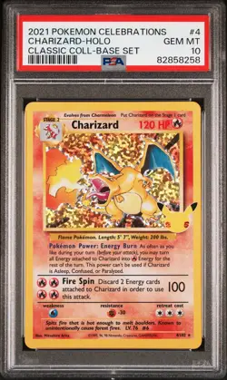 Charizard Holo 4 Celebrations Classic Collection Pokemon PSA 10 *258 - Image 1