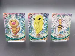 TOPPS SET - Weedle, Kakuna, Beedrill - TVA S1 - NP - Pokemon - BLACK LOGO - Image 1