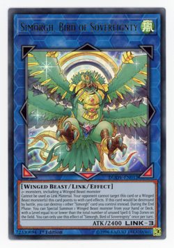 Yugioh Simorgh, Bird Of Sovereignty DUOV-EN012 Ultra Rare 1st Edition LP - Image 1