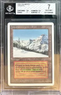 1993 MTG Unlimited Taiga Magic the Gathering BGS 7.0 Near Mint - Image 1