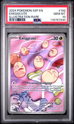 2024 POKEMON SSP EN-SURGING SPARKS ILLUSTRATION RARE #192 EXEGGCUTE PSA 10 - Image 1