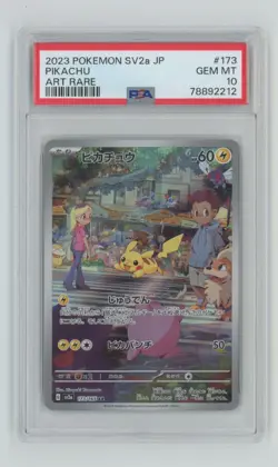 2023 Pokemon SV2a JP Art Rare PSA 10 Pikachu #173 PSA 10 - Image 1