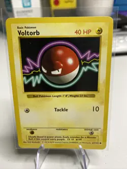 1999 Pokemon TCG: Base Set Voltorb 67/102 Shadowless Common Card vintage - Image 1