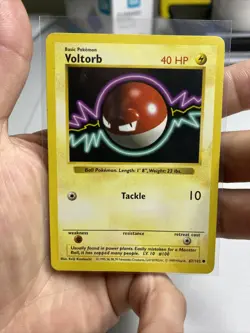 1999 Pokemon TCG: Base Set Voltorb 67/102 Shadowless Common Card vintage - Image 3