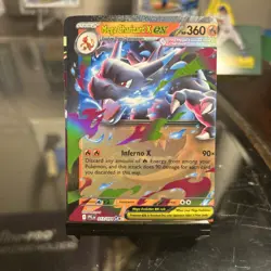 Mega Charizard X/Mega Sharpedo EX Same Card Phantasmal Flames MIS CUT ERROR - Image 1