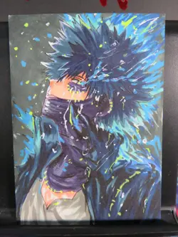 Dabi / Toya Hand Drawn 1/1 Sketch Art Card Studio My Hero Academia Blacklight - Image 2