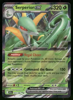 Pokemon Cards Serperior ex 003/086 Black Bolt Holo Double Rare NM *3 - Image 1