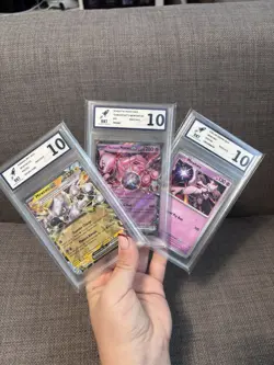 Bundle 3 MewTwo Pokemon Card Slabs Bundle RKT Graded 10 English - Image 1