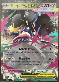 Mega Mawille EX 94 /132 ME01: Mega Evolution Illustration Rare Pokemon Card - Image 1