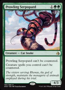 MTG Prowling Serpopard, Amonkhet, Heavily Played, English - Image 1