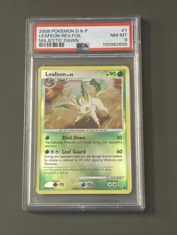 Pokemon TCG: Leafeon 7/100 Majestic Dawn Reverse Holo PSA 8 - Image 1