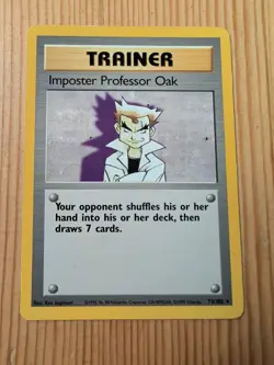 Imposter Professor Oak 73/102 | Base Set | WOTC | Pokemon | MP - Image 1