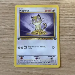 Pokemon TCG Meowth 56/64 Common Jungle 1st Edition Regular 1999 English - Image 1
