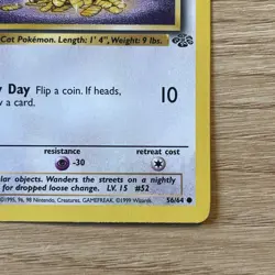 Pokemon TCG Meowth 56/64 Common Jungle 1st Edition Regular 1999 English - Image 4