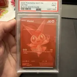 Pokemon Victini Sv: White Flare Black White Rare Holo 172/086 English PSA 9 - Image 1