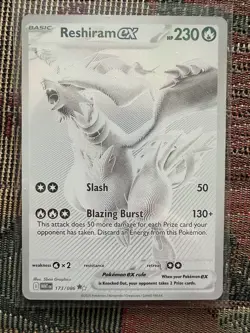 Pokemon White Flare - Reshiram EX 173/086 - BWR Holo Rare Card - Image 1