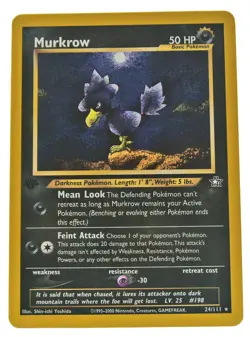 Murkrow 24/111 Rare Non Holo 1st Edition Neo Genesis NM+ With eBay Shipping 2a - Image 1