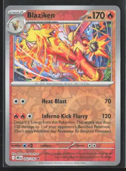 042/182 Blaziken - Destined Rivals - Reverse Holo Rare NM Pokemon - Image 1