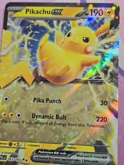 Pikachu Ex #63/193 - NM - Pokemon TCG: Paldea Evolved (2023) - Image 2