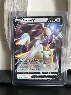 Pokemon Sword and Shield Brilliant Stars Arceus V #122/172 Ultra Rare Holo Card - Image 1