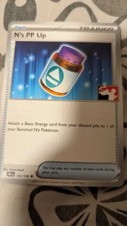 Play! Pokemon Prize Pack Series 7 Journey Together 153/159 N's PP Up - Non-Holo - Image 1