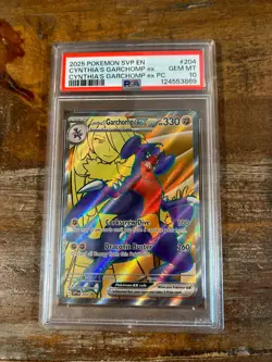 POKEMON 2025 SVP En CYNTHIA'S GARCHOMP Ex Prem Coll #204 PSA 10 Gem Mint - Image 1