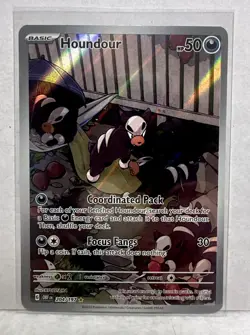 Pokemon Obsidian Flames- Houndour 204/197 Illustration Rare PACK FRESH - Image 1