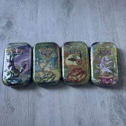 Pokemon TCG: Prismatic Evolutions Mini Tin – Umbreon, Flareon, Leafeon, Sylveon - Image 1