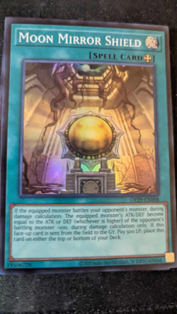 Yugioh Super Rare Moon Mirror Shield OTS Tournament Pack 29 OP29-en008 NM - Image 1