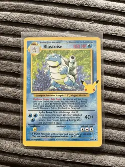 Pokemon Blastoise 2/102 Celebrations 25th Anniversary Holo Rare Card - Image 1