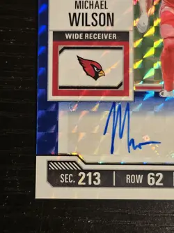MICHAEL WILSON (RC) 2023 CONTENDERS OPTIC ROOKIE TICKET MOSAIC BLUE/23 #102 - Image 2
