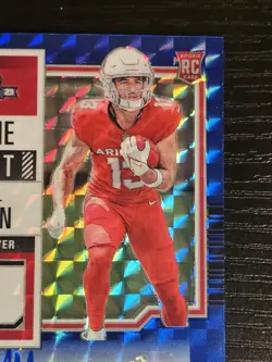 MICHAEL WILSON (RC) 2023 CONTENDERS OPTIC ROOKIE TICKET MOSAIC BLUE/23 #102 - Image 4