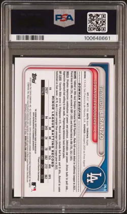 2024 Bowman Chrome 1st Thayron Liranzo Speckle Refractor Auto 102/299 PSA 10 - Image 2
