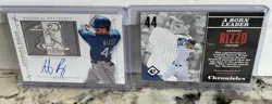 Anthony Rizzo 2014 National Treasures Players Choice Relic Auto /99 Cubs Extra - Image 1