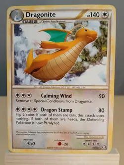 Dragonite 18/102 Non Holo Rare HGSS Triumphant 2010 - Image 1