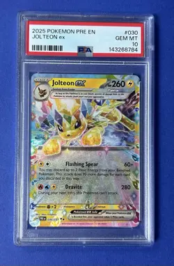 2025 Pokemon PRE EN Jolteon ex #030 PSA 10 GEM MT - Image 1