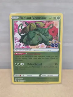Radiant Venusaur 004/078 Pokemon GO Holo LP - Image 1